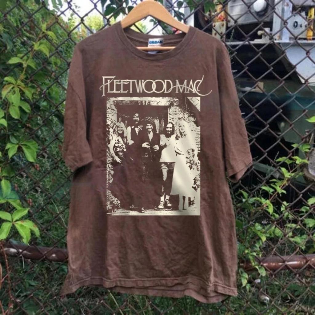 Rara Maglietta Unisex Fleetwood Mac anni '90 Stile Base Cioccolato Fondente TAGLIA S-5XL Maglietta Unisex