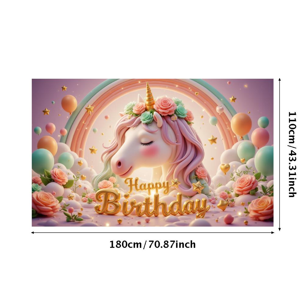 

Event Banner Decorative Banner Unicorn Birthday Banner Party Backdrop Unicorn Design For Event Backdrop Party Decoration Photo