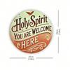Vintage St. Spirit Welcome Metal Tin Sign 7.87x7.87 Inch Round Wall Art Retro Plaque for Home Bar Cafe Decor