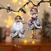 Santa Claus with Bells Christmas Tree Ornament - Fabric Decoration