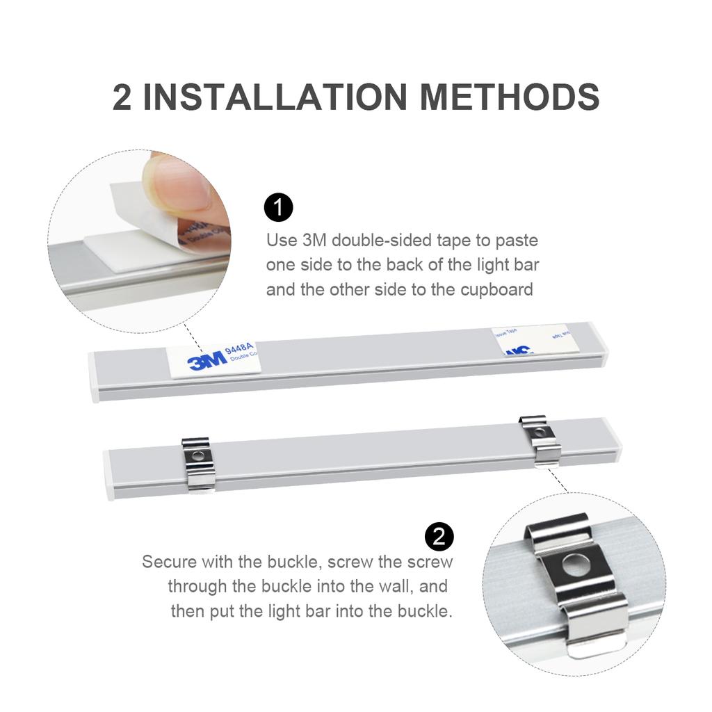 Stepless Touch Dimmable LED Bar Light Tube 12V Recessed Sensor Switch Aluminium Lamp DIY Under Cabinet Closet Backlight Lighting