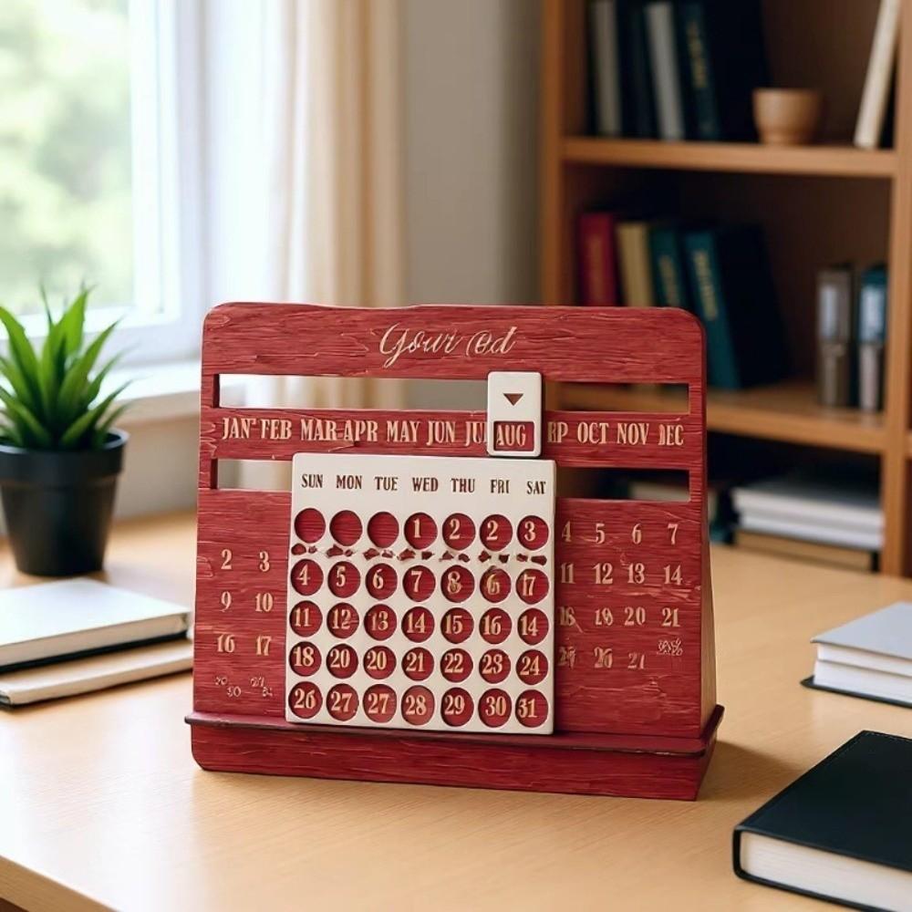 Monthly Chart Design Desk Calendar Wooden Monthly Chart Calendar Gift For Colleagues