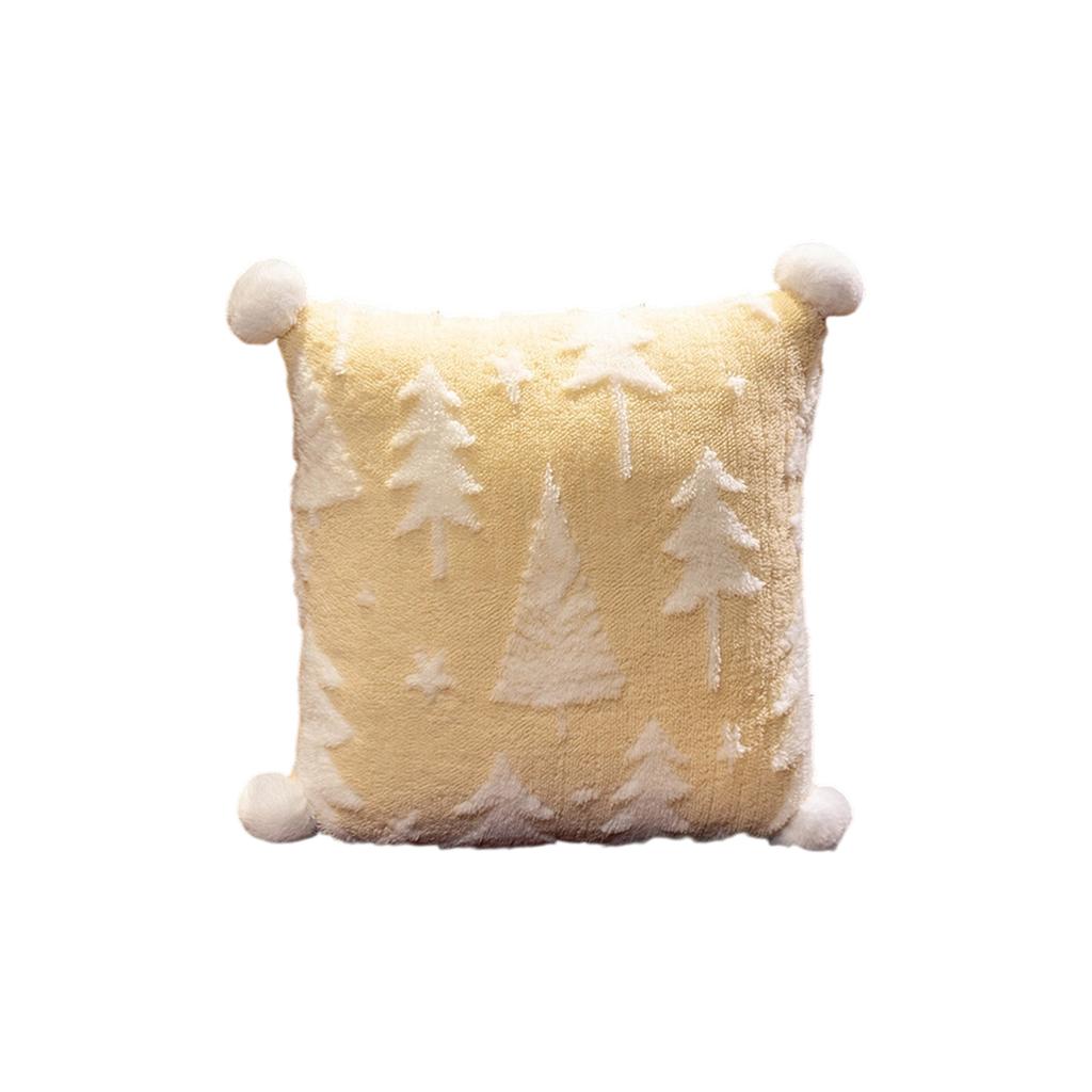 Christmas Pillow Snowflake Velvet  Christmas Tree Elk Pillow Cushion Holiday Decoration Cushion