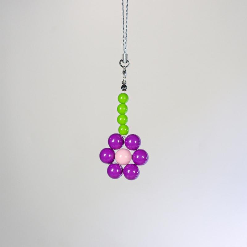 Sweet Phone Chain Strap Lanyard Colorful Bead Flower Pendant Phone Charm Hangings Decoration Cute Phone Accessories