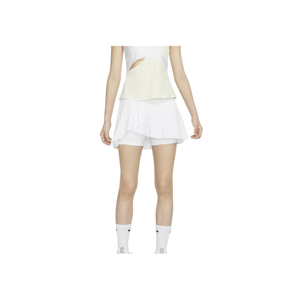 Nike Court Dri-FIT Advantage Solid Logo Elastic Tennis Skirt Women Bottoms White DR6850-100
