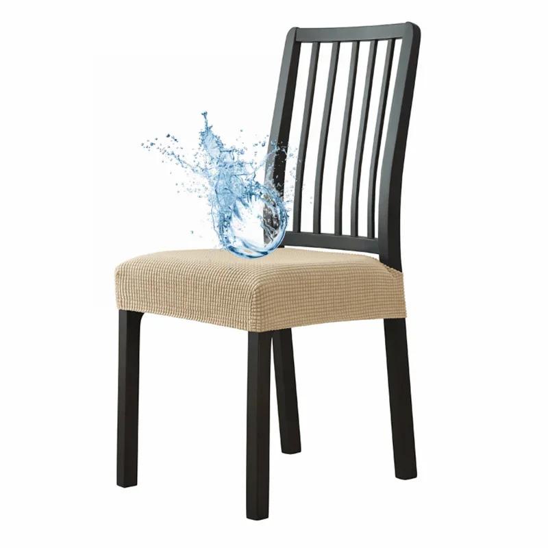 Soft Cheap Waterproof Chair Covers Solid Colours Chair Cover Stretch Elastic Office Chair Banquet Furniture Protector Home Decor