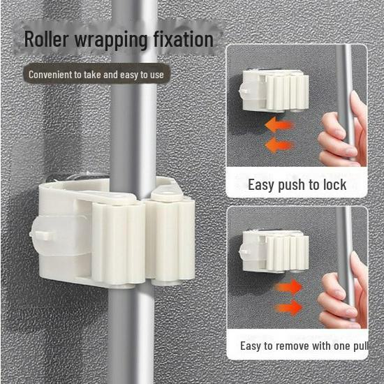 Seamless Strong Mop and Broom Holder for Bathroom