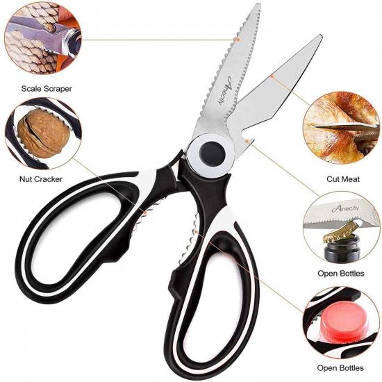 

Сверхмощные кухонные ножницы, острые кухонные ножницы, универсальные ножницы из нержавеющей стали, кухонные ножницы для курицы, птицы, рыбы, мяса Matches the image