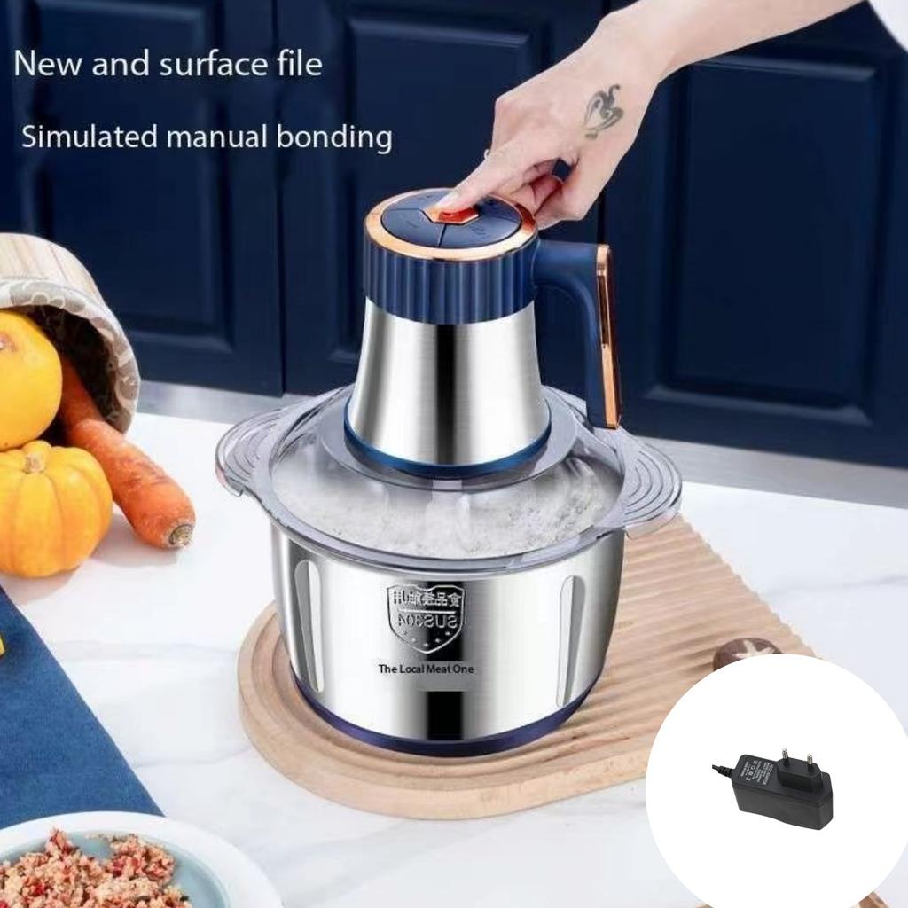 Household Stainless Steel Meat Grinder Multifunctional 1pc Cooking Machine Brake Vegetable Machine Family Meat Grinder High Powe
