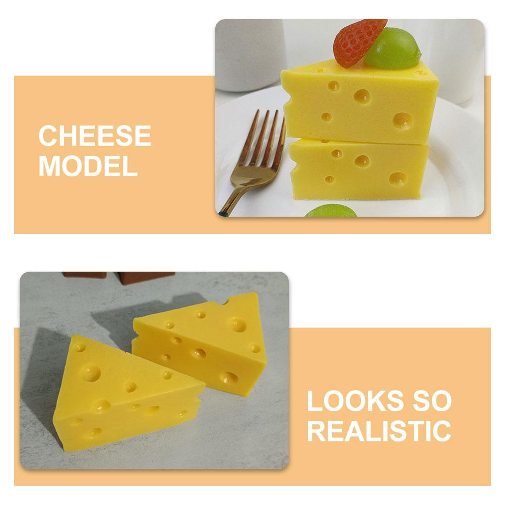 Simulation Cheese Model Realistic Simulated Cheese Food Prop Mini Cake Topper Dessert Display Home Decor Festive Party