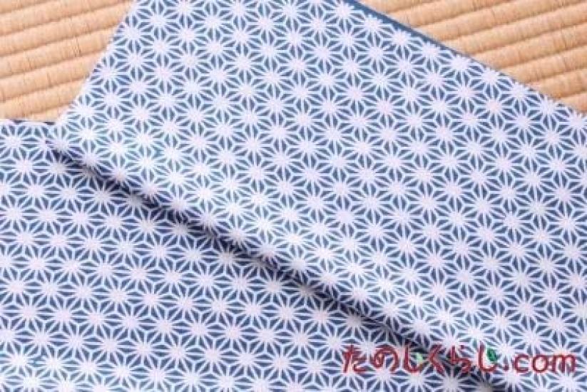 Tenugui Asanoha Dyed Made In Japan Cotton (Japanese Towel) - (Hemp Leaf) - Rien-zome - - 100%
