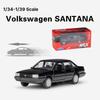 Model hračky Santana v měřítku 1/36 Welly Diecast Vozidlo Miniatura Natahovací Klasický Sedan Kolekce Dárek Pro Děti Chlapec