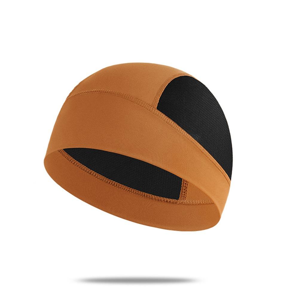 Sweat Absorption Motorcycle Helmet Liner Quick Dry Cycling Beanie Cap Helmet Inner Cap  Unisex оранжевый