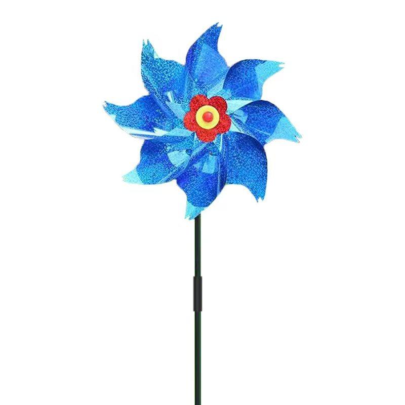 1pcs Bird Repeller Pinwheels Reflective Sparkly Bird Deterrent Windmill Protect Garden Plant Flower Garden Lawn Decoration