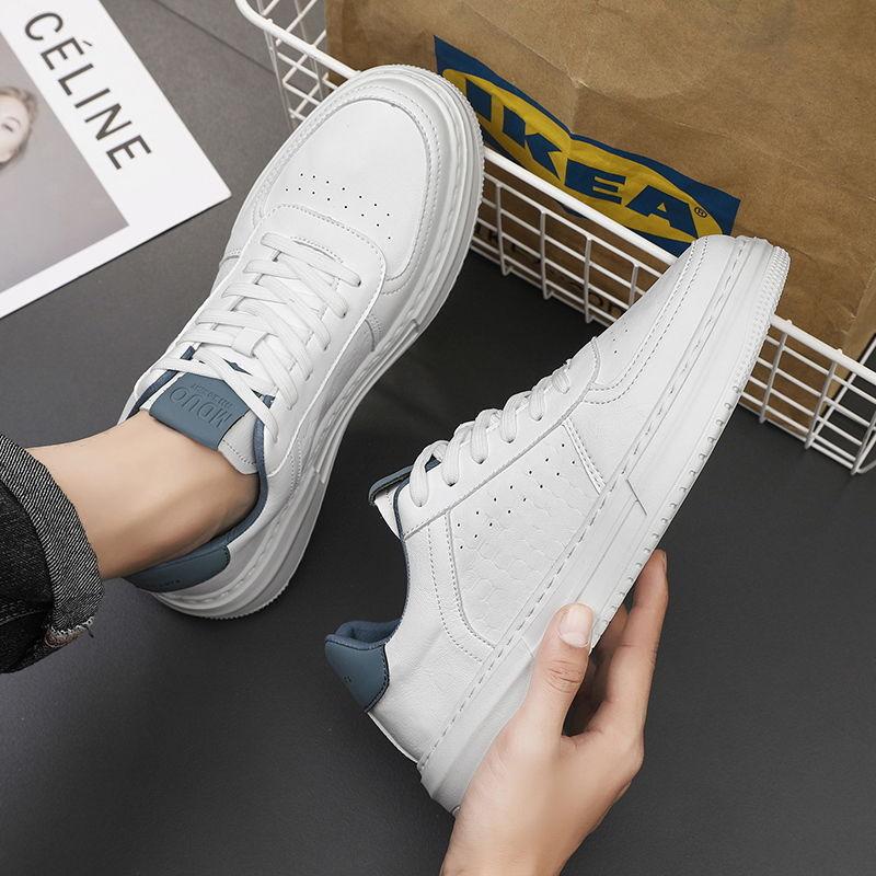 

Xiaobai men s shoes 2025 new summer breathable trend versatile men s casual leather shoes men s white shoes sports board shoes 44