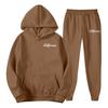 Heren Lente en Herfst Effen Kleur Pak met Capuchon Trui Pak Trend Casual Sport Twee Delig Pak