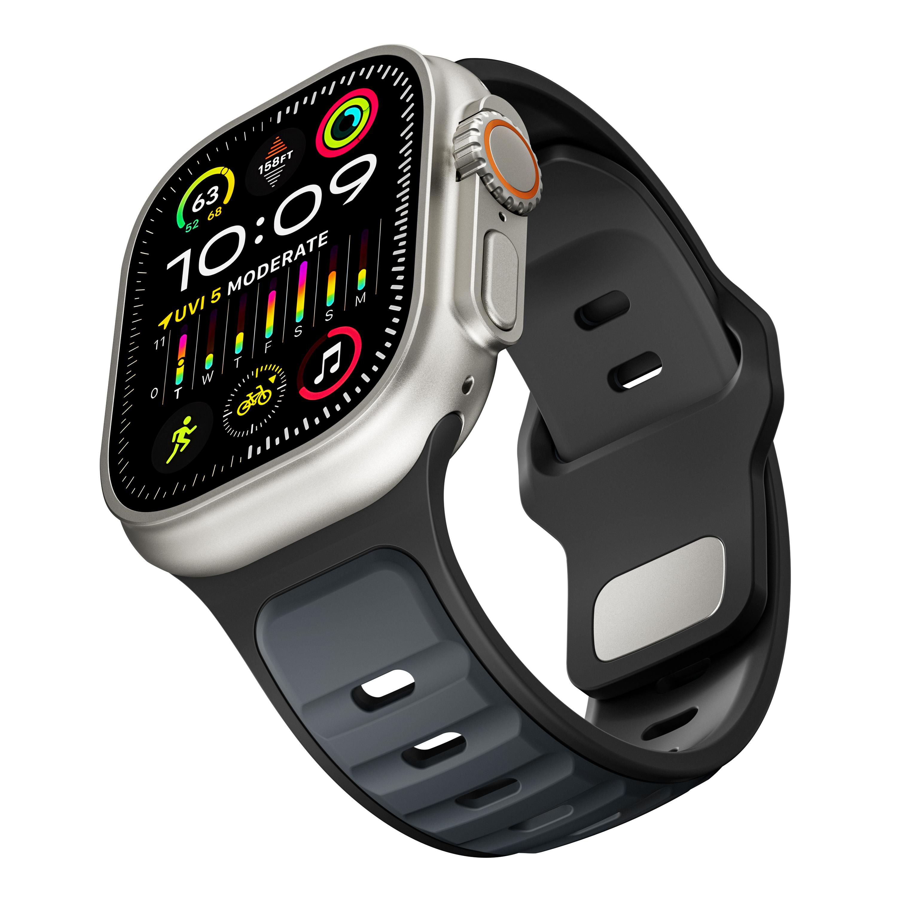 

Bands For Apple watch strap Ultra 3 2 49mm 46mm 45mm 44mm 42mm sport silicone Bracelet correa IWatch Series 11 10 9 8 7 6 5 SE 3 42 44 45 49 S10-46mm