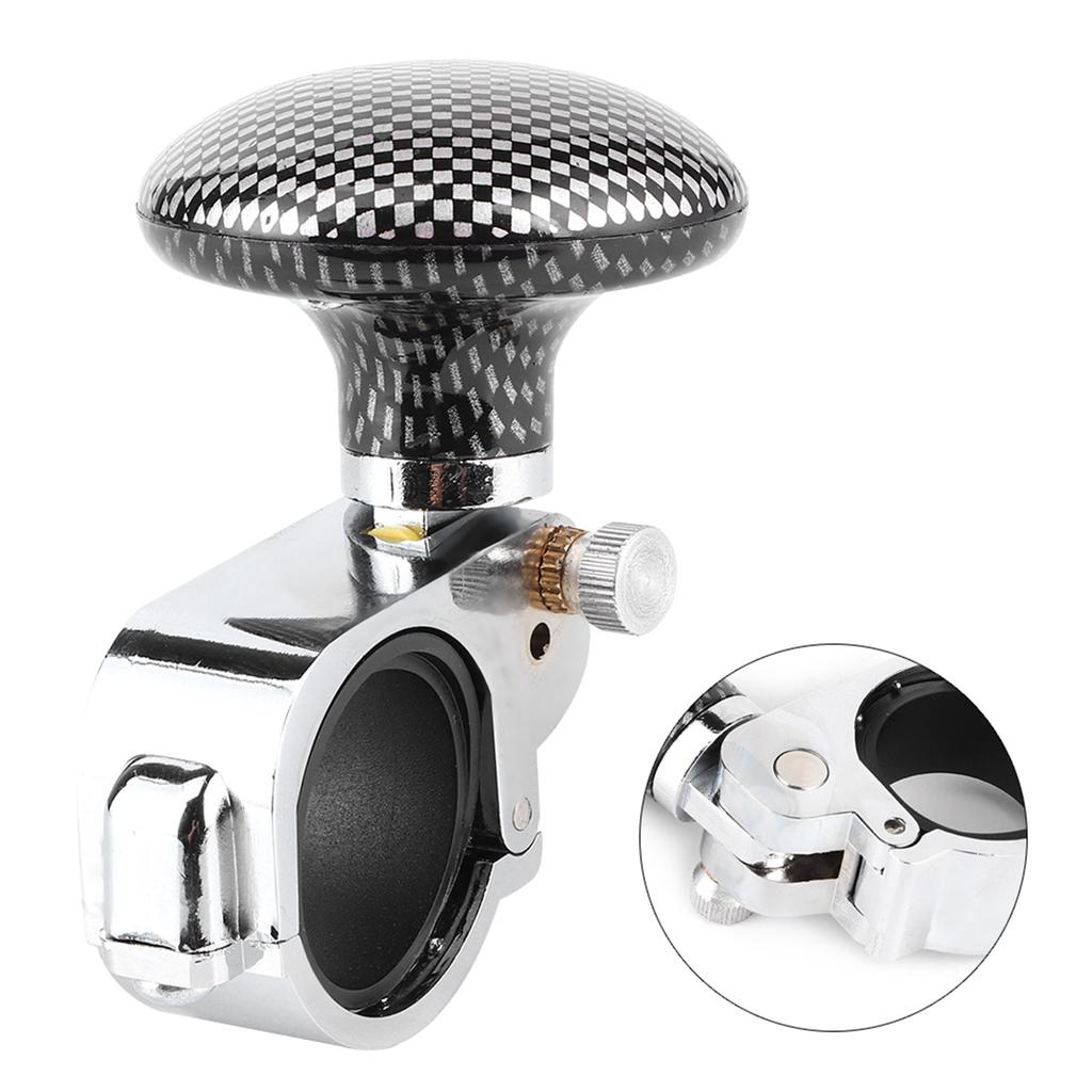 Universal Car Steering Wheel Spinner Knob Power Ball Auxiliary Booster Handle Control (Carbon Fiber Pattern)