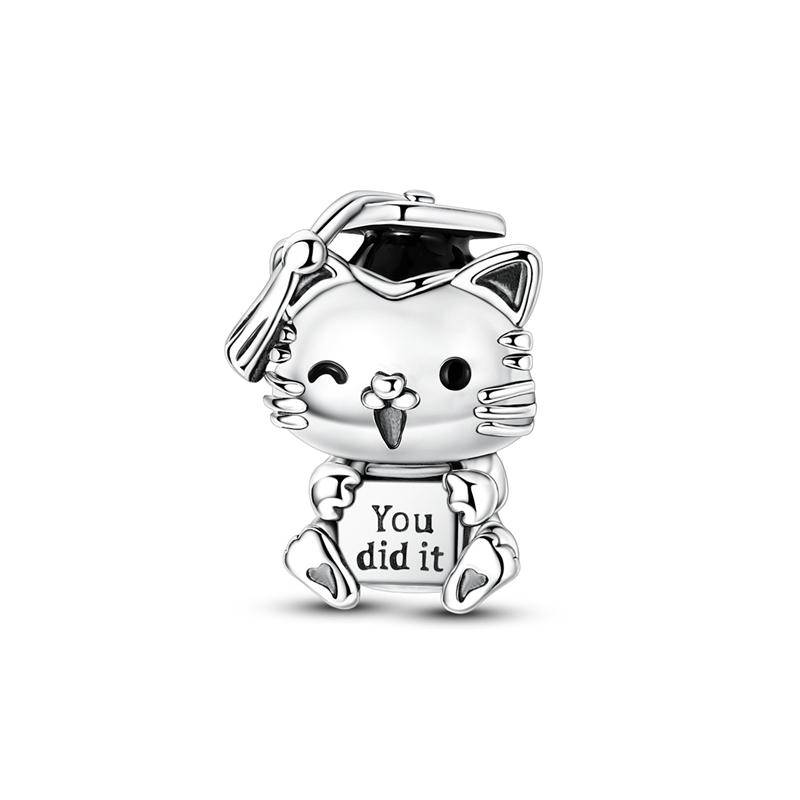 Original 925 Sterling Silver Charms Bead Heart Cat Dog Balloon Bead Fit Original Bracelet For Women DIY Accessories Jewelry Gift