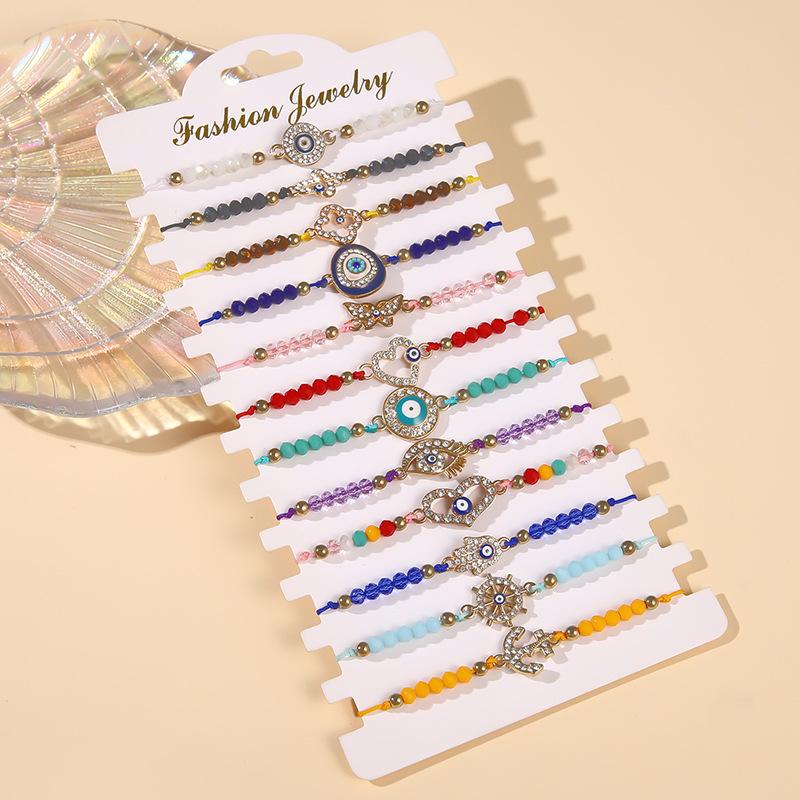 Hot Selling Rice Bead Bracelet Woven Bracelet Devil's Eye Bracelet Turkish Eye Jewelry Women's Bracelet