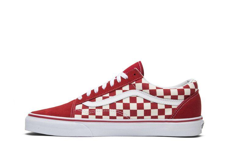 Men's Sneakers Vans Old Skool Checkerboard Racing Red Racing Red/White