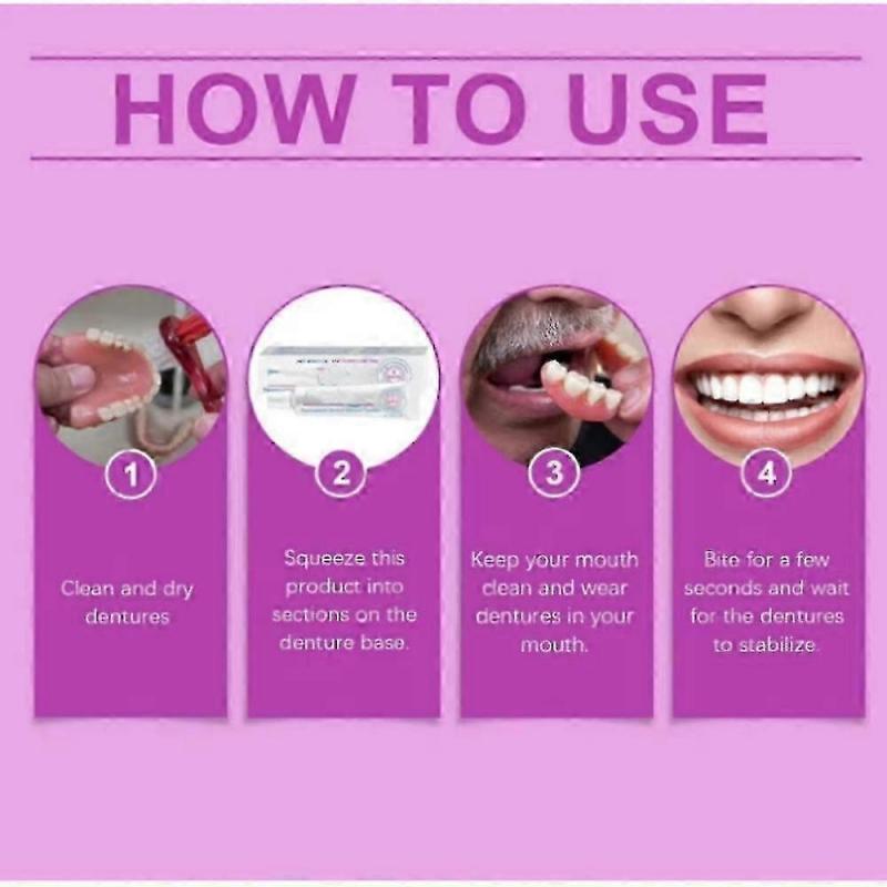3X Adheza Thermoplastic Denture Adhesive, Zinc-Free Formula Long-Lasting Hold Up to 7 Days Secure Fit