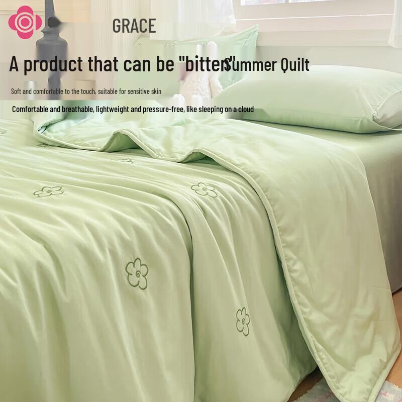 

Jellyat Embroidered Washed Cotton Summer Quilt