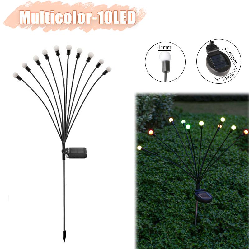 6LED/8LED/10LED Solar Firefly Lights Starlight Swaying Garden Lights Landscape Decoration Ambiance Lights For Garden Patio Trail