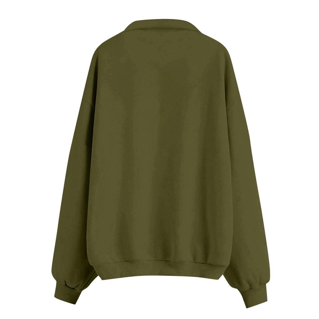 Women's Zip-Up Long Sleeve Sweatshirt Top
