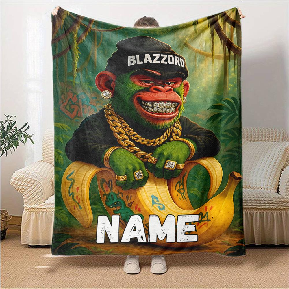 Custom Name Call Duty Mobile Blanket for Couch & Bed, Plush Cozy Fuzzy Blanket Super Soft & Warm Blankets for Fall and Winter. 0908162