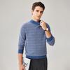 Zhaojun Men's 100% Cashmere Jacquard Turtleneck Sweater