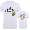 Fashion Skeleton Enjoying FRIDAY Beer Day Tees Back Print Men's T-Shirt Finally Friday for Drink Lover Male Oversized Clothing