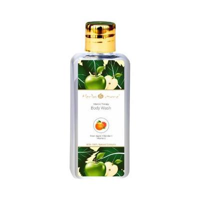 Duschgelé med grönt äpple, mandarin och vitamin E (100 ml), Body Wash Green Apple Mandarin Vitamin E, örter och mer