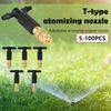5-100 Stück Verstellbarer Kupfer-Wasserzerstäuber Kopf Automatisches Sprühnebel-Spitzen Düsen 4/7 Rohr Bewässerungssystem Gartenwerkzeug