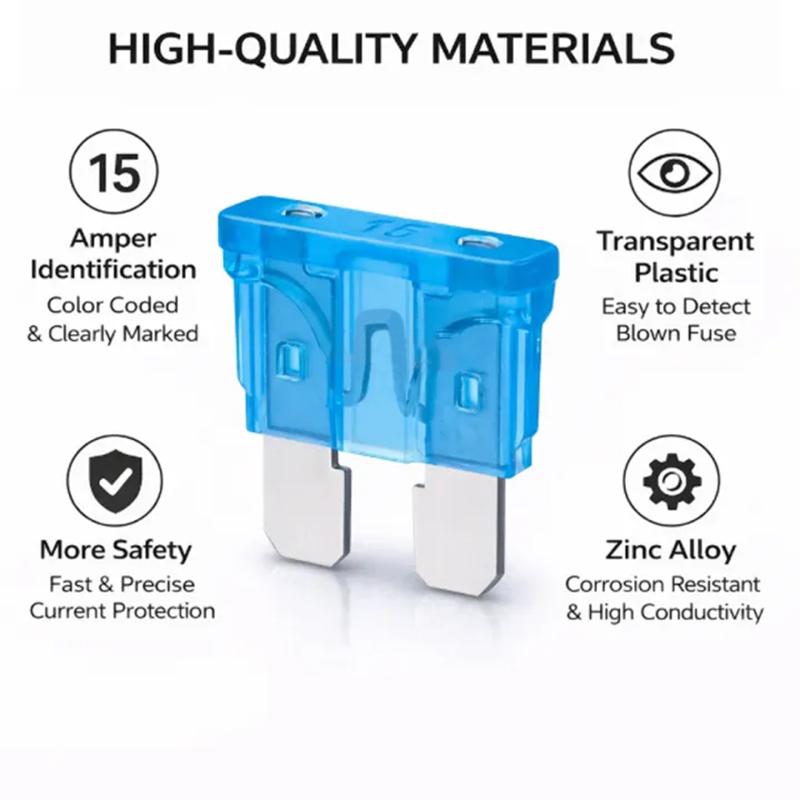 100/200Pcs Car Blade Fuse Assortment Kit Auto Truck Automotive Medium Small Sizes Mixed Motorcycle Circuit Fuse With Box 2A-35A Fuse Holders1