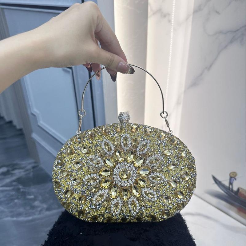 Popular Sunflower Dinner Bag Ladies Banquet Clutch Bag Handbag Dress Evening Bag Diamond Bag