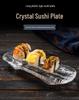 Sushi & Dessert Glass Plate - Rectangular INS Style for Home and Hotel Use