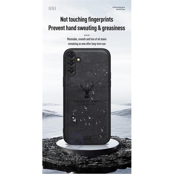 Deer Head Soft Leather Shockproof Case For Samsung Galaxy Note 8 9 S22 S23 S24 Ultra A14 A15 A25 A35 A50 A51 A52 A72 Back Cover