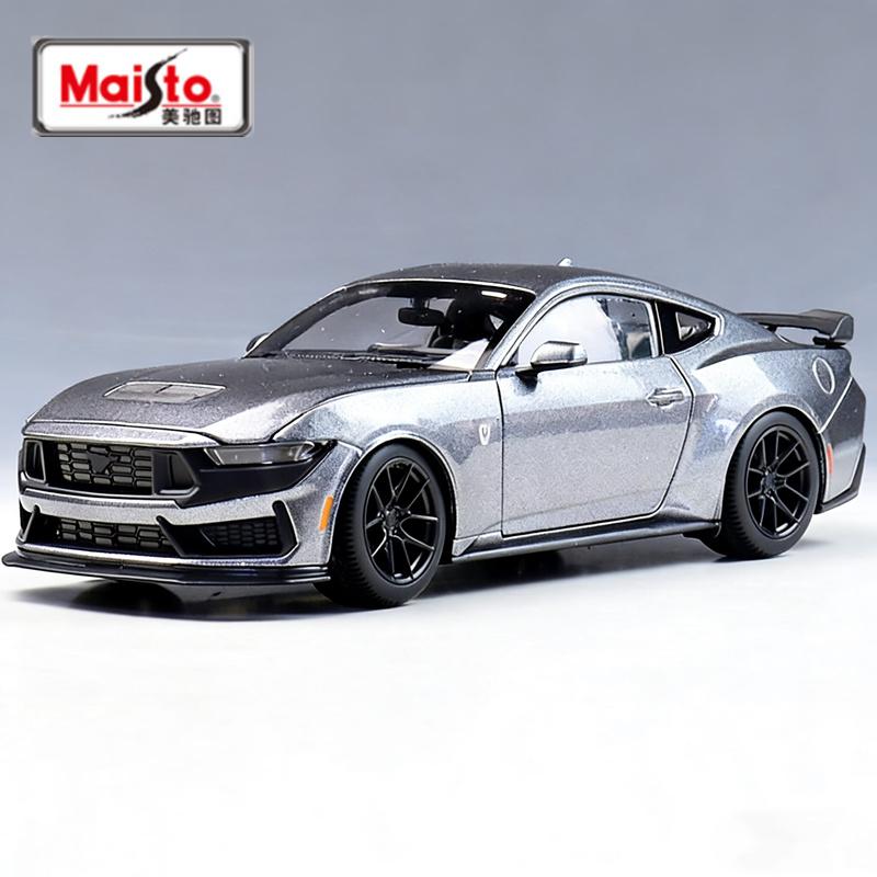 1:24 Mustang Dark Horse Leichtmetall-Rennwagen-Modell Druckgussmetall Supersportwagen Automodell Simulation Kinderspielzeug Geschenk