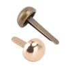 200pcs Mini Brads 8mm Round Head DIY Handcraft Electroplating Process Light Gold Bronze Brass Fasteners for Punk Box