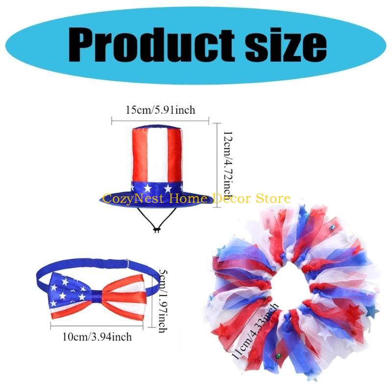 92MF 4th of July Porch Geese Outfit Patriotic Costume Clothing Independence Day Porch