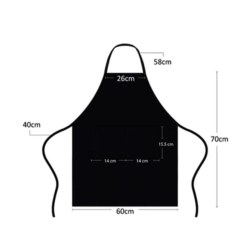 Jednobarevná zástěra pro dospělé do kuchyně a restaurace Zástěra s kapsami
