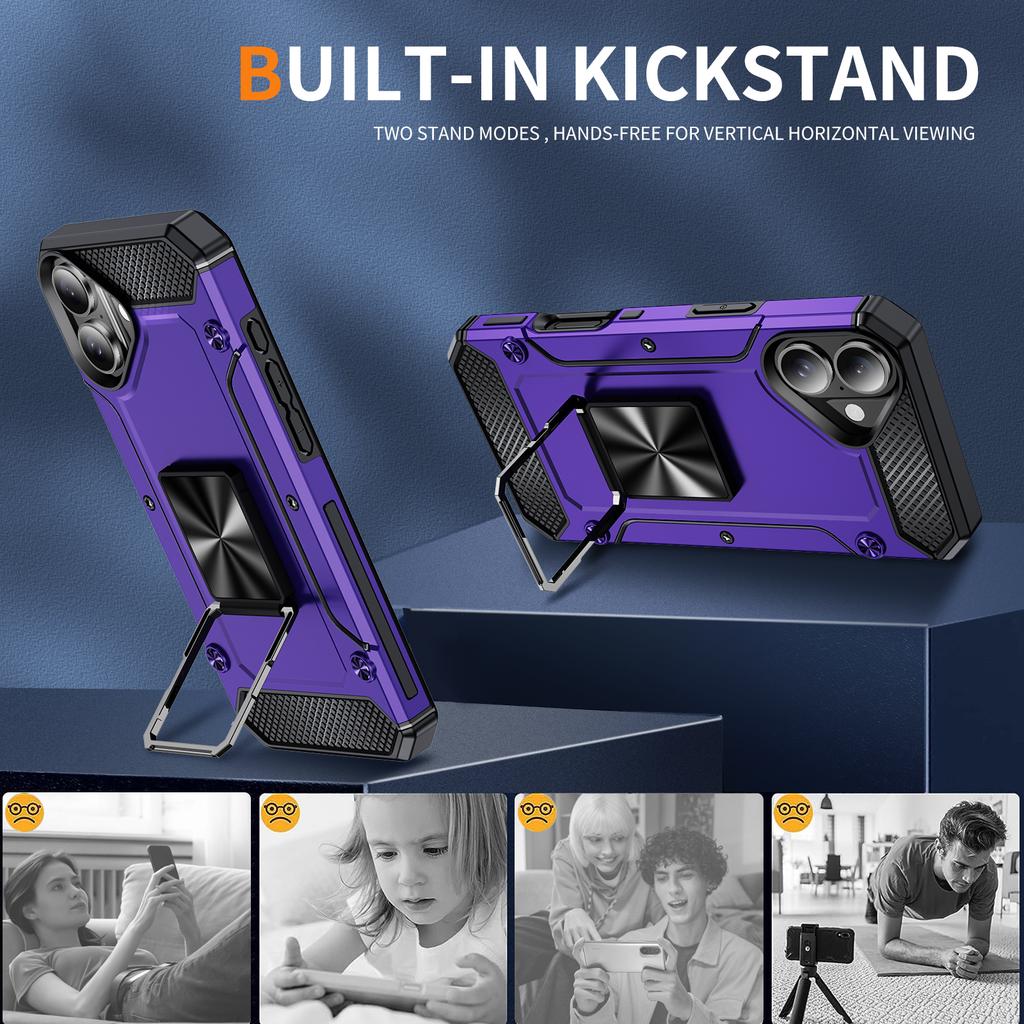 For iPhone 16 Case Military Grade Anti-Drop TPU+PC Phone Shell