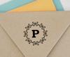 Printtoo Alphabet P Monogram Octogon Celtic Swirl Frame Ștampilă de cauciuc cu autocerneală Office