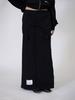 Holpeipeo Layered Sweat Maxi Skirt (Black)