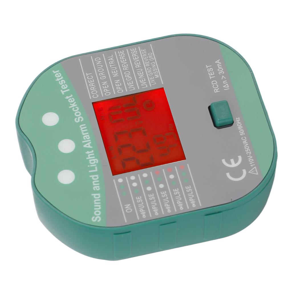 Socket Tester Electrical Outlet Sound Light Alarm Voltage Checker Detector