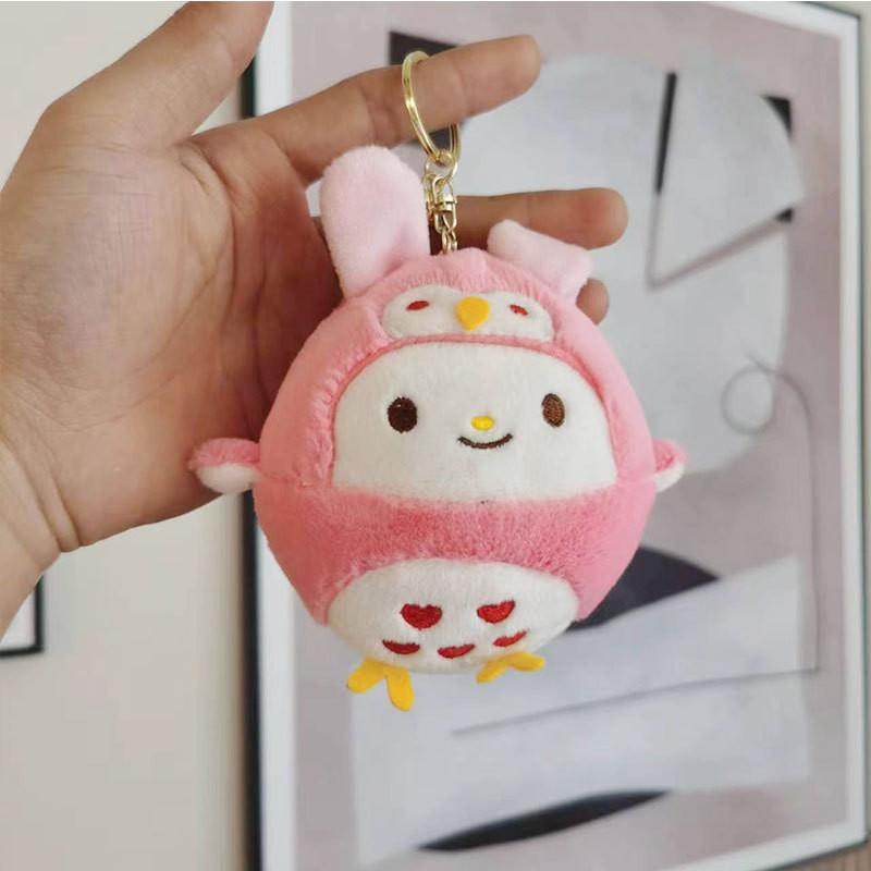 Entzückender Eulen-Plüschtier-Schlüsselanhänger im japanischen Stil Weiche PP-Baumwolle 15cm Niedliches Geschenk