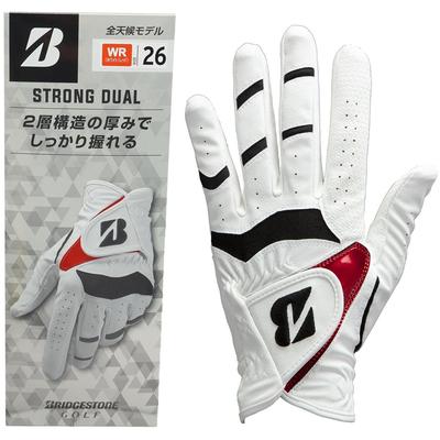 Bridgestone Golf Glove STRONG DUAL GLG21 24cm Men's White/Red