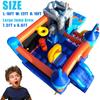 Castillo Inflable para Fiestas Infantiles, Castillo Hinchable con Toboganes y Piscina de Bolas, Juego de Lanzar Anillas, Aro de Baloncesto, Obstáculo