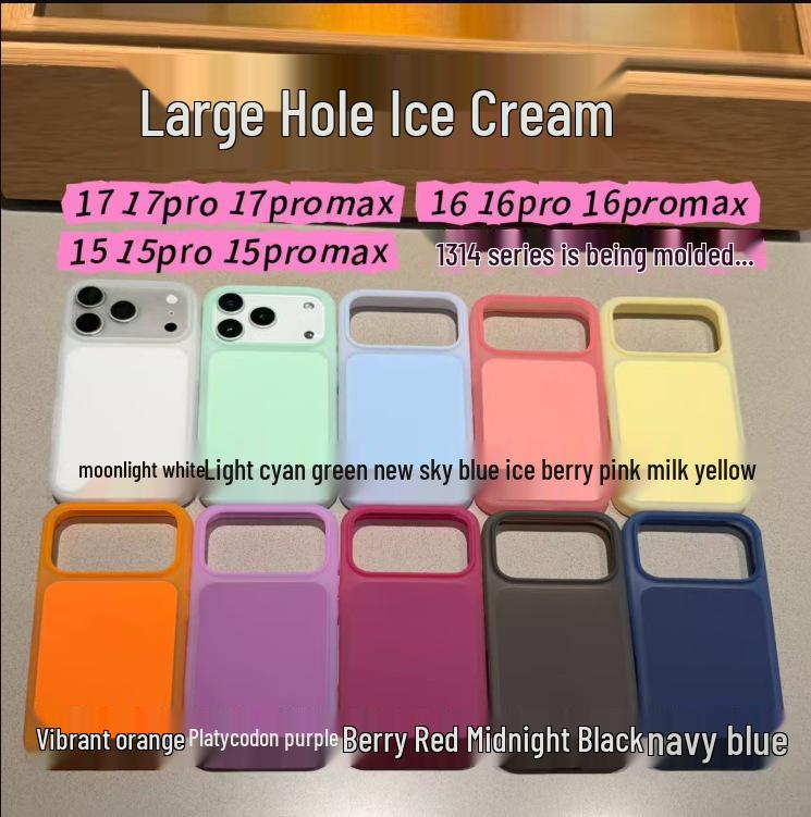 Ice Transparent Jelly Silicone Case for iPhone 16, 15, and 17 Pro Max - Ice Cream Design Protective Cover iPhone 17 Pro